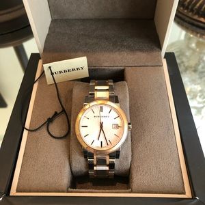 ❌SOLD❌ Burberry Women's Check Two-Tone Watch